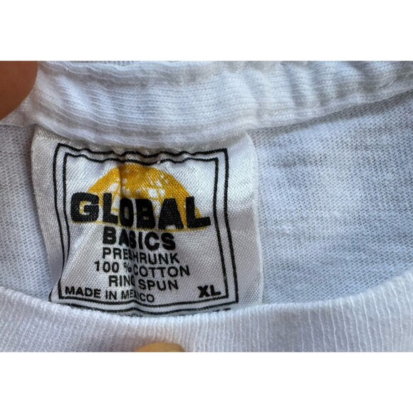 90’s  Aliens Many Faces T-shirt Size XL Funny Joke Humor Vintage White Green - Picture 4 of 10